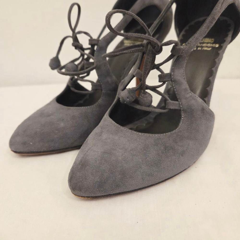 Moschino Cheap and Chic Gray Suede Heels size 8